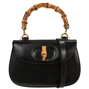 Gucci Black Bamboo 2way Handbag